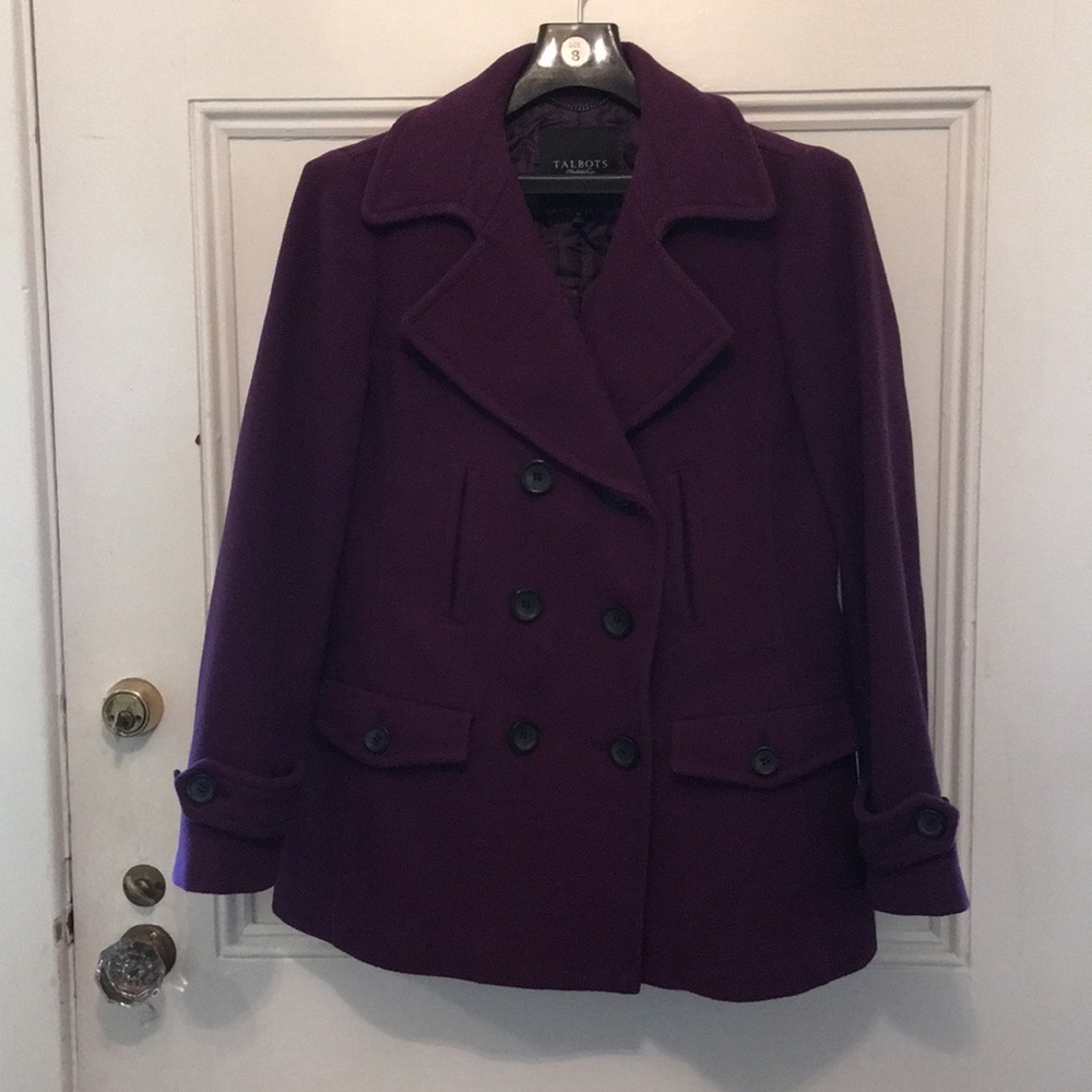 Purple peacoat Talbots